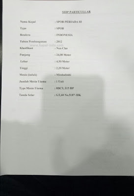 Ship particular kapal spob bbm, jual kapal spob murah, jual kapal spob bekas, ship particular kapal spob, ship particular spob persada 03, jual kapal spob di samarinda, owner kapal spob bbm