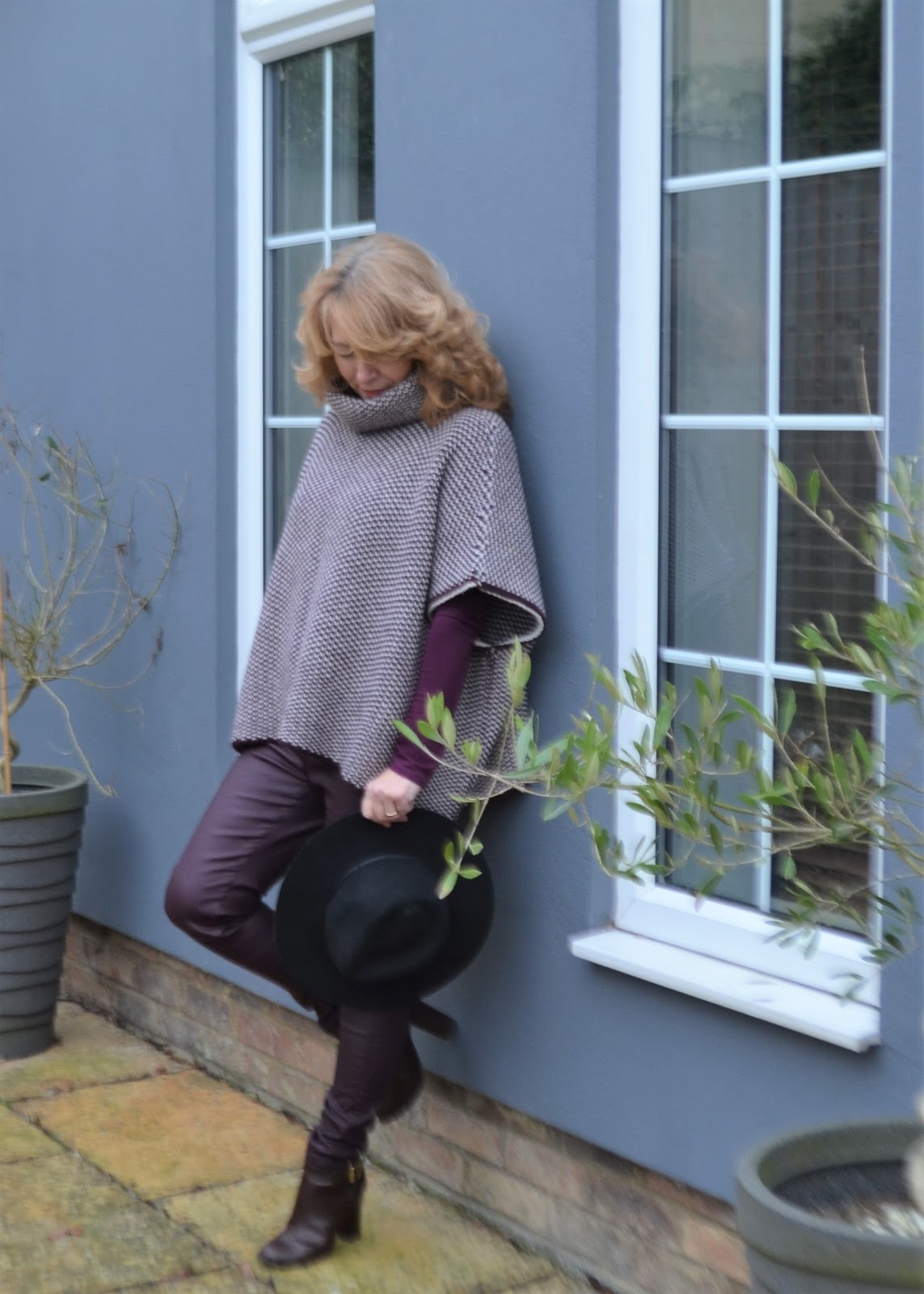 berry coloured boots