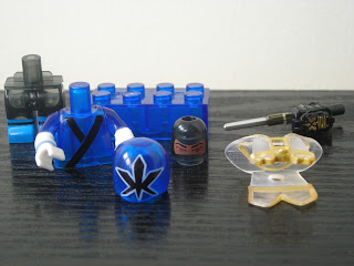Power Rangers Super Samurai Mega Bloks Translucent Super Blue Ranger 01
