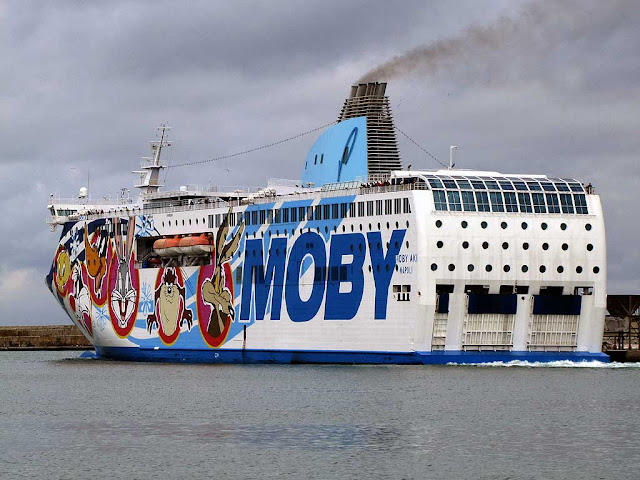 Moby Aki ferry, IMO 9299393, Livorno