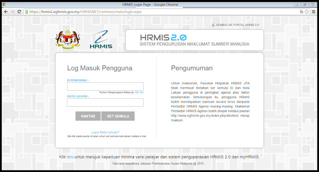 hrmis panduan laporan LNPT