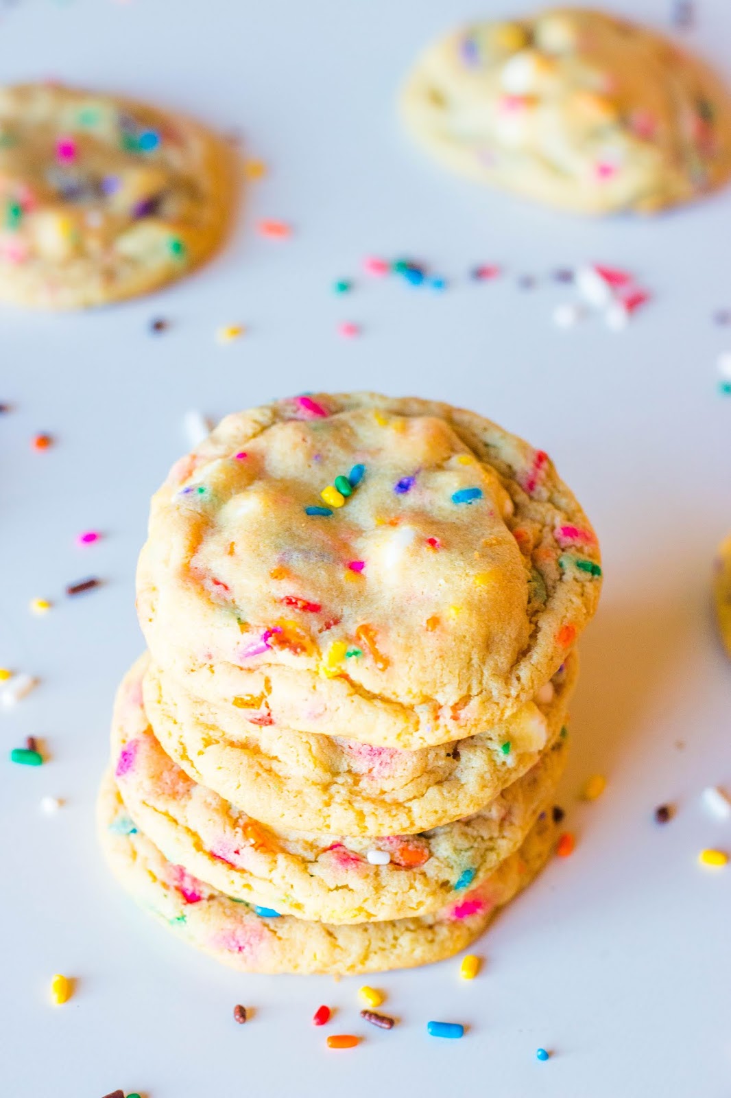 Vanilla Pudding Confetti Cookies