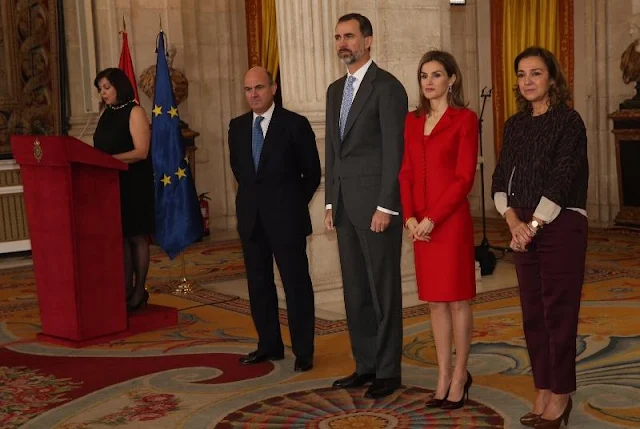 King Felipe VI of Spain and Queen Letizia of Spain attend the 2014 Investigation National Awards