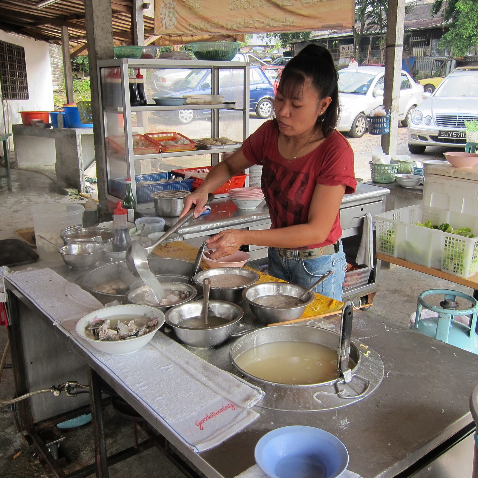 Rambutan Tree Fish Soup Road Side Stall off Jalan Kebun Teh Lama