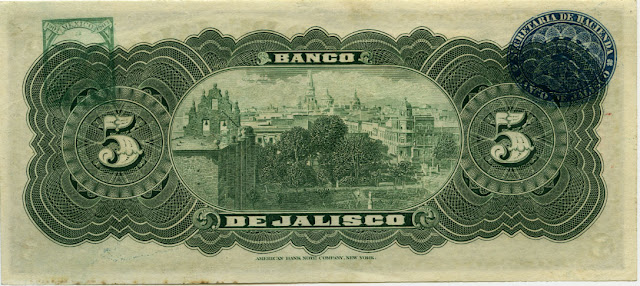 Mexico 5 Pesos Banco de Jalisco