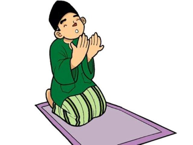 Foto Gambar Kartun Anak Sholeh Lucu Menggemaskan Berdoa Muslimah