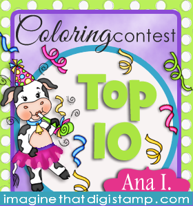 I was Top 10 at Imagine That Colouring Contest January 2016