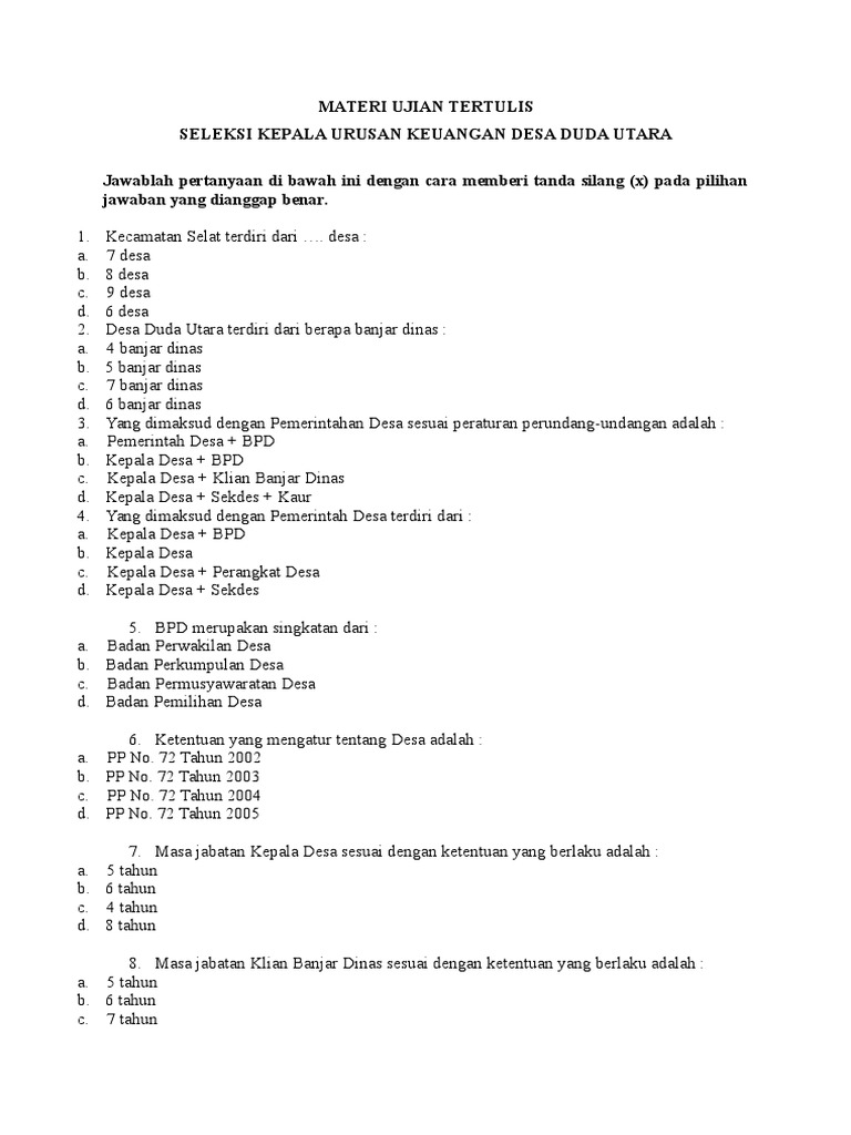 Tes Kemampuan Umum Dan Kunci Jawaban Pdf Soal Tes Kemampuan Umum Dan Kunci Jawaban Pdf Soal