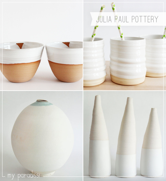 Contemporary tableware and artful home decor by Julia Paul Pottery on Etsy.