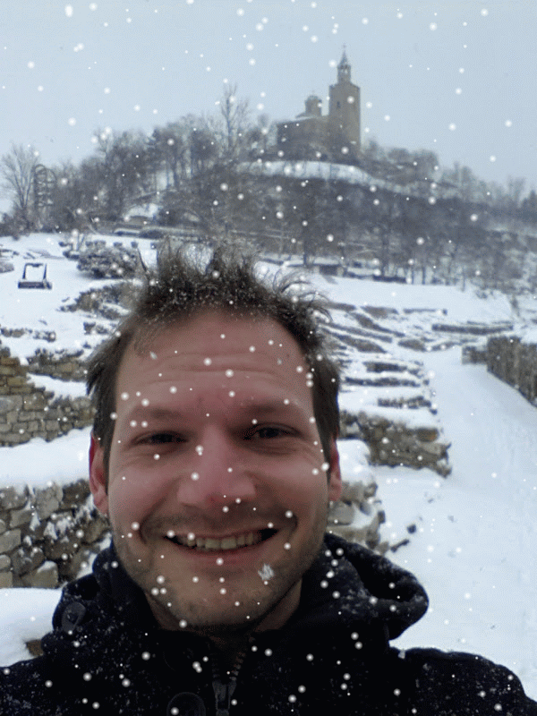 Snow at Tsarevets castle