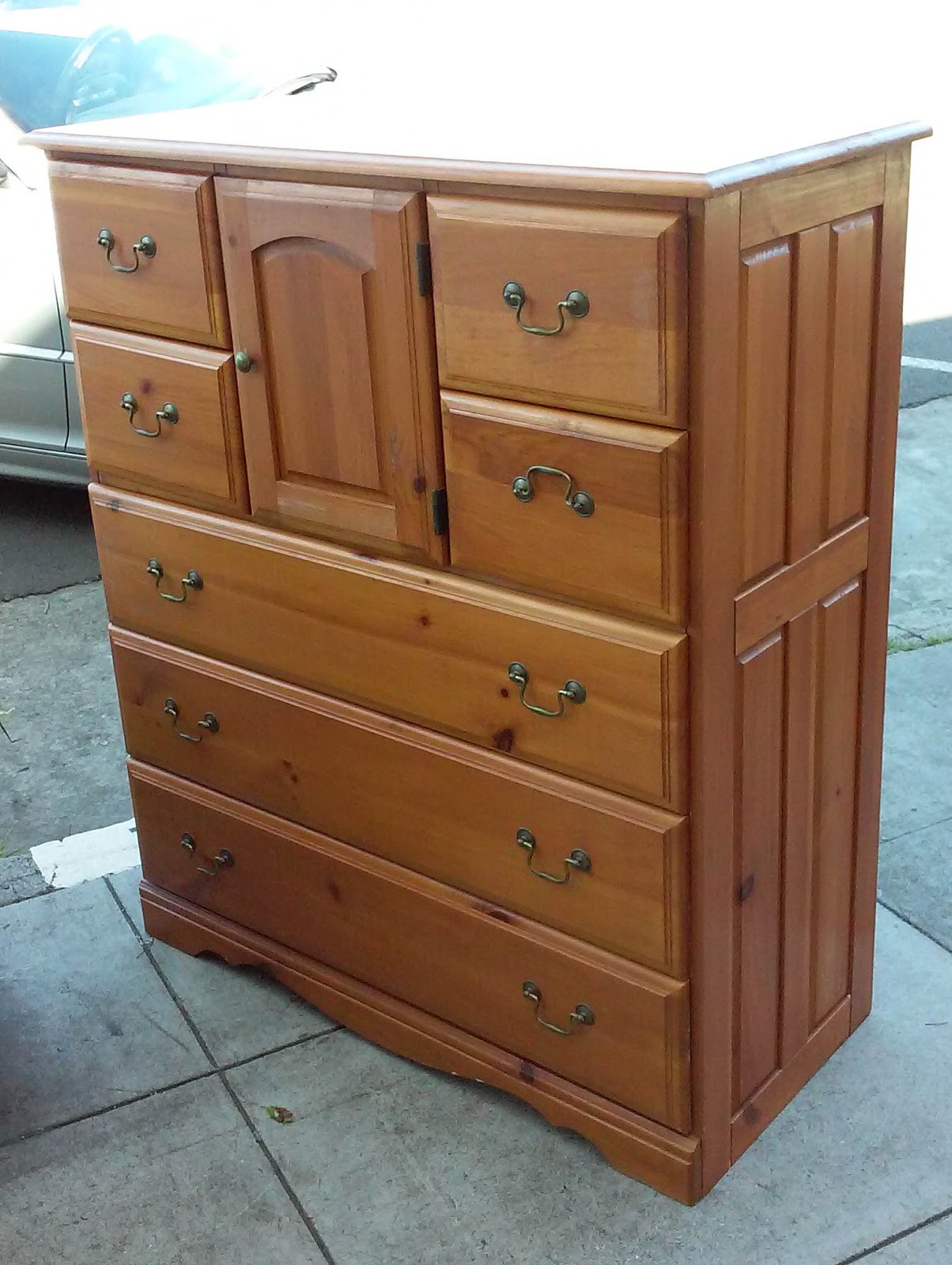 UHURU FURNITURE & COLLECTIBLES SOLD Honey Pine Chest of Drawers with