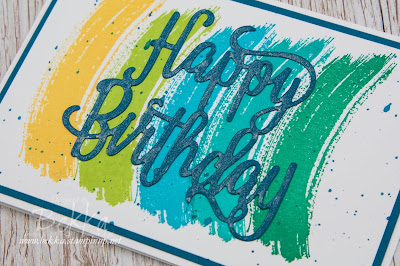 Bright Rainbow Birthday Card - buy Stampin' Up! UK Supplies used to make this card here
