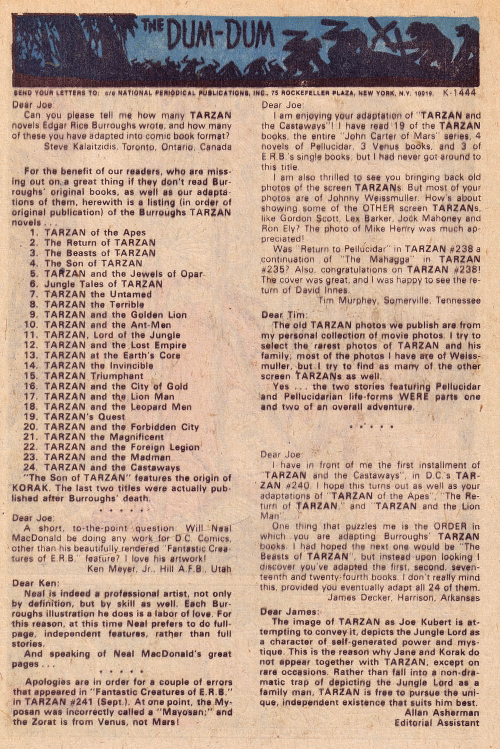 Read online Tarzan (1972) comic -  Issue #244 - 18