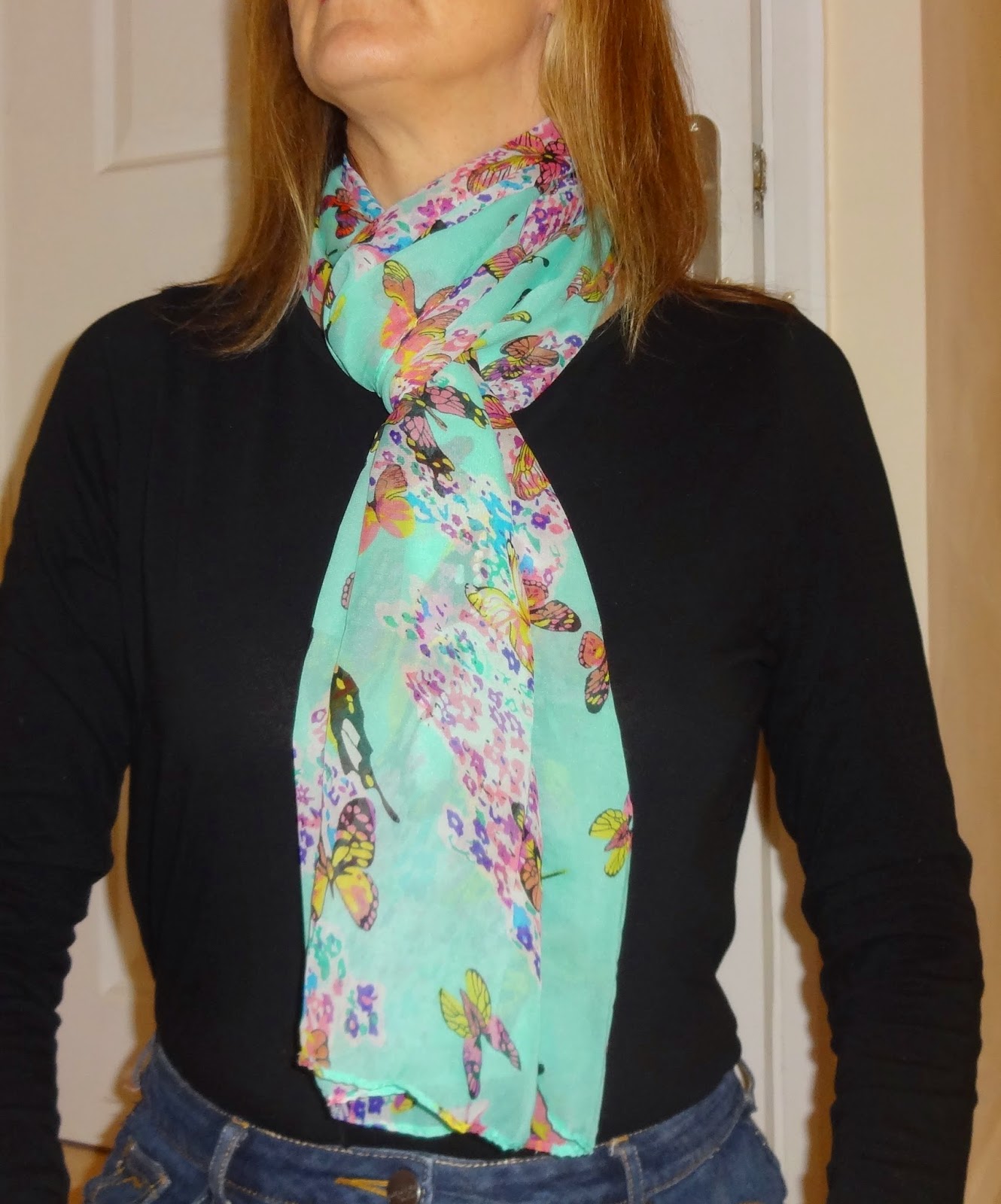 Wendy's Delights: Born Pretty Store Floral Butterfly Scarf