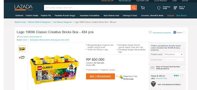 mainan anak lego 10696 classic creative bricks box