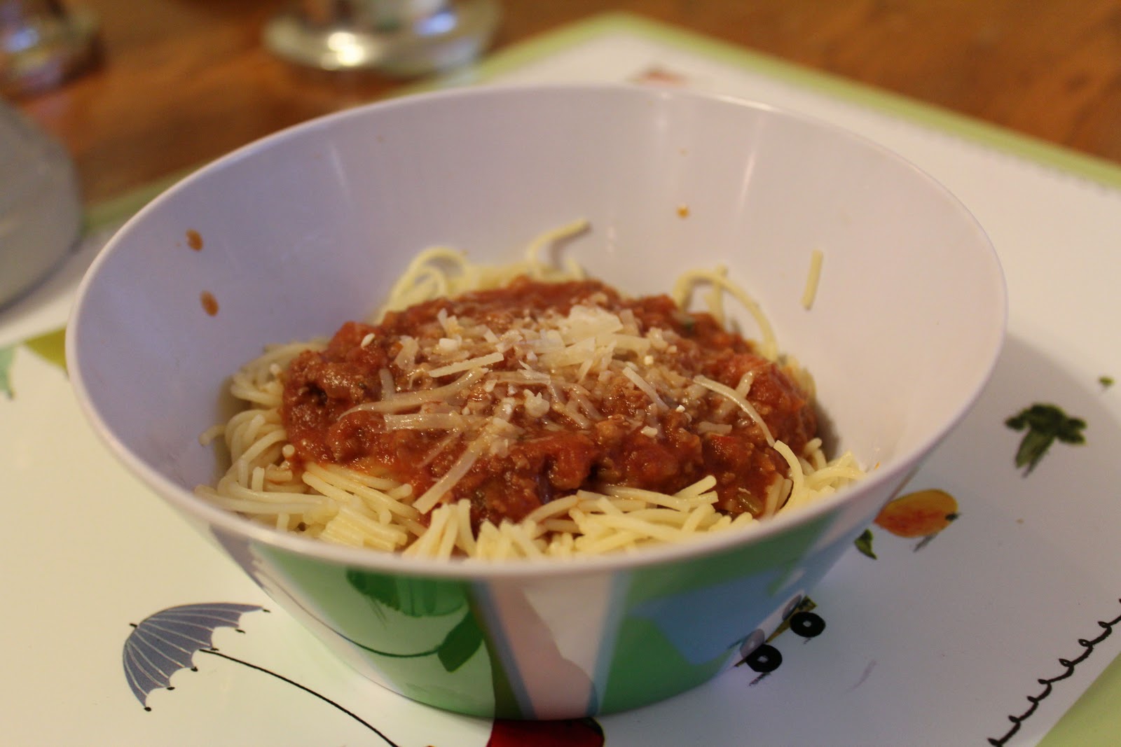 KidEats Crock Pot Bolognese with Buttered Angel Hair Pasta