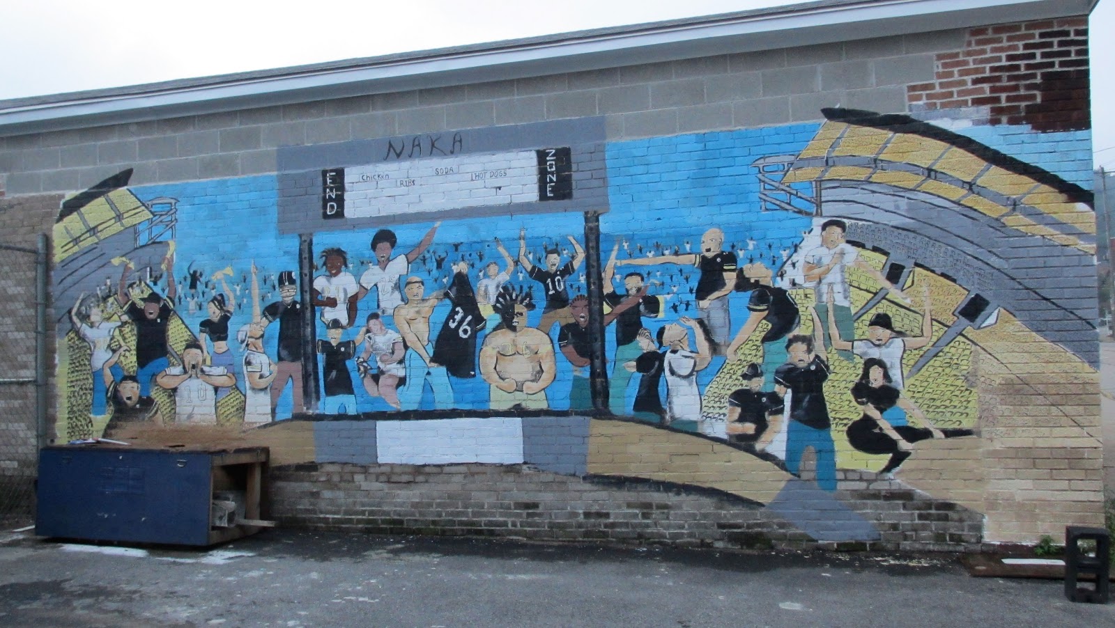 Pittsburgh Murals and Public Art NAKA End Zone mural unknown artist