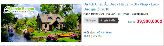 Du Lịch Đức - Tour Du Lịch Đức, Danh sách các tour du lịch Đức giá tốt