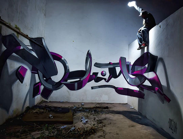 Double Pase Reflective Graffiti Still Paused