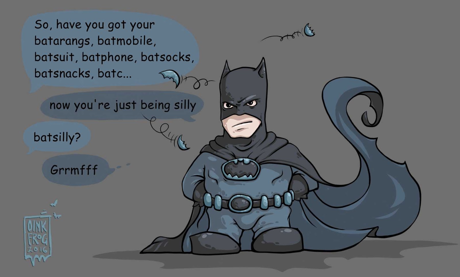 Arrrggghhh Another Blog Doodle Lil Batman On Yellow