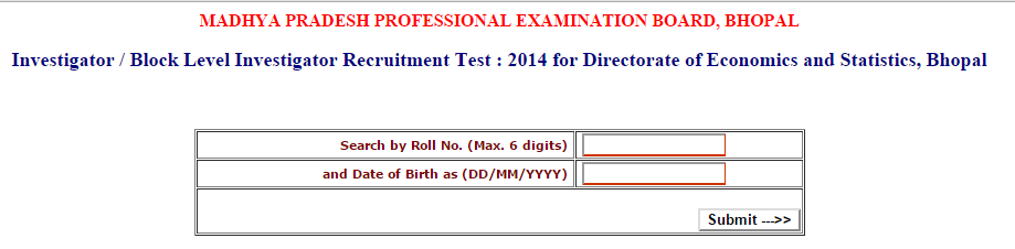 MPPEB RESULT 2015