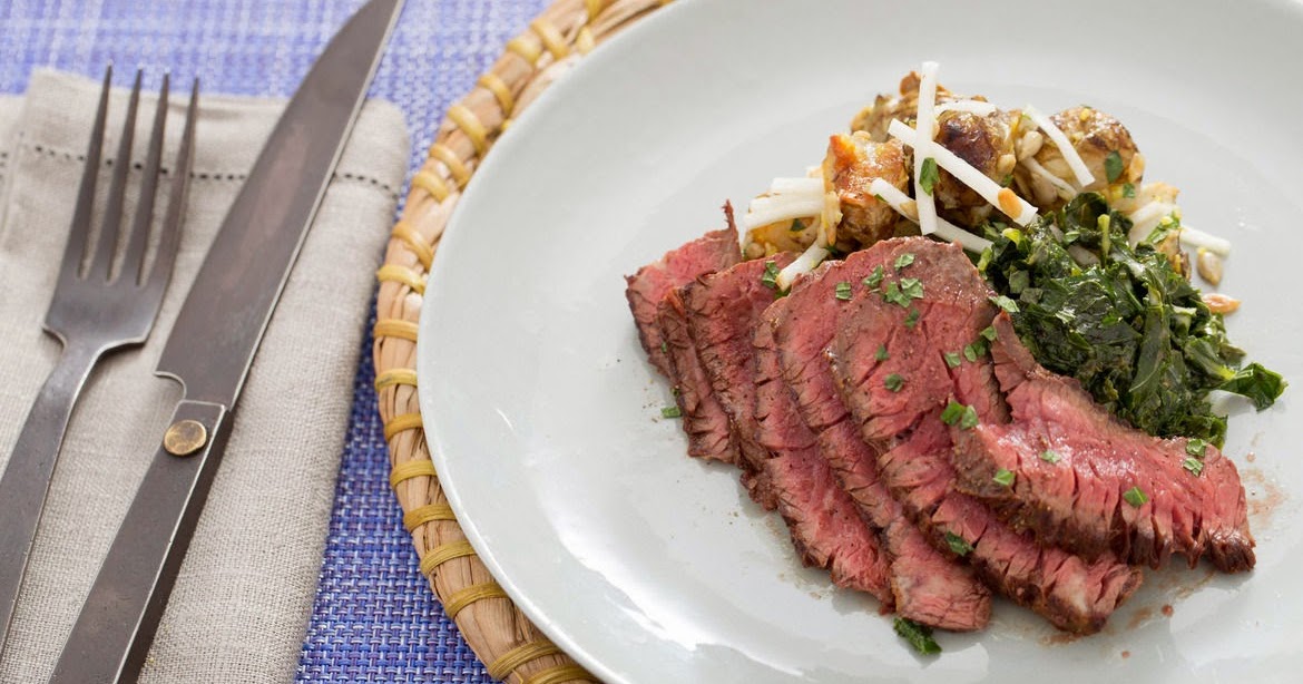 Jesse Bluma at Pointe Viven Flank Steaks and Creamed Kale with