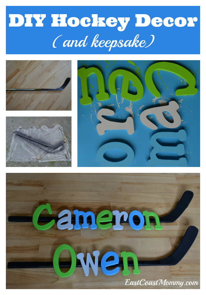 East Coast Mommy DIY Hockey Decor (and keepsake)