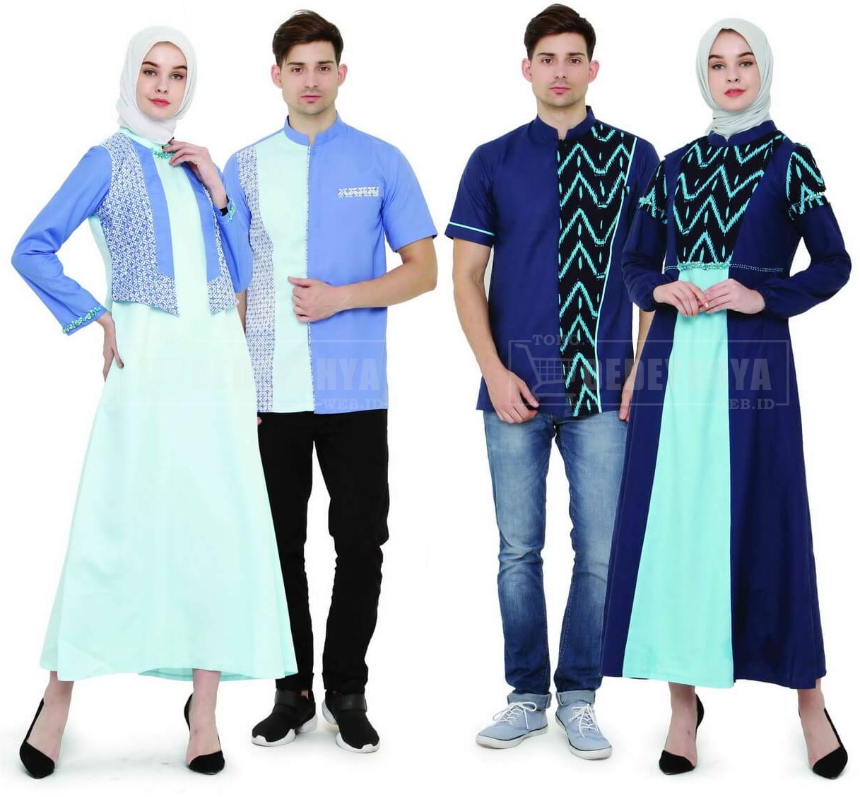 Sarimbit Gamis Biru