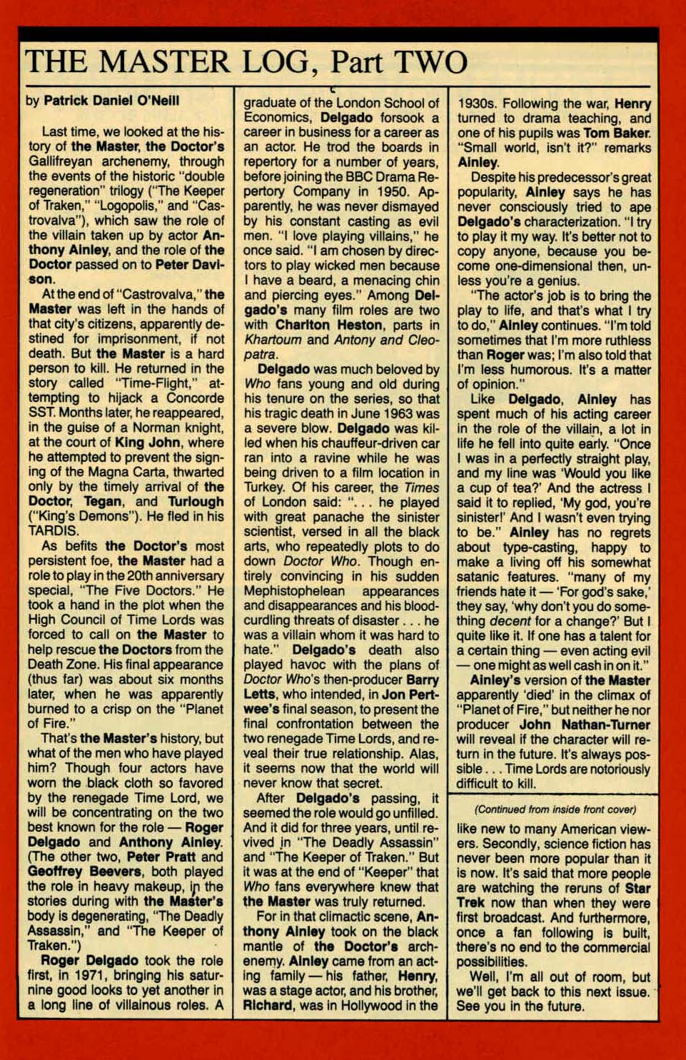 Read online Doctor Who (1984) comic -  Issue #15 - 21