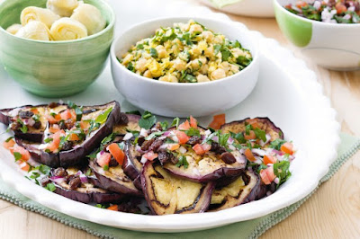 Eggplant and chickpea salsa platter meal ideas Eggplant and chickpea salsa platter meal ideas