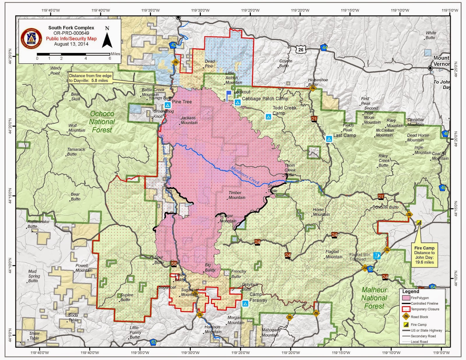 South Fork Complex Maps