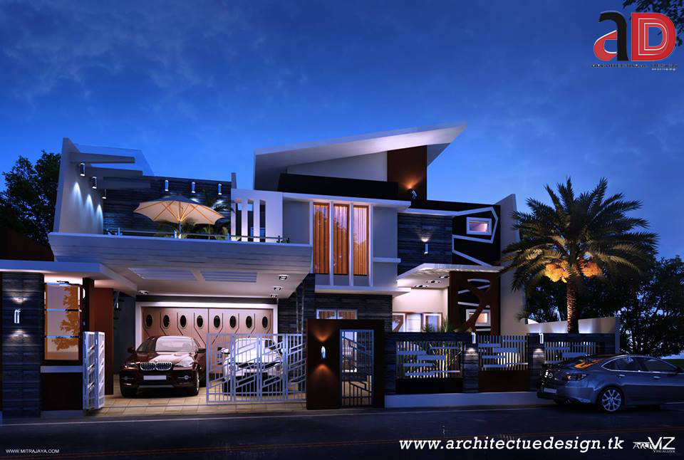 sketchup 3d model ultra modern house 05 and vray Visopt Architecture
