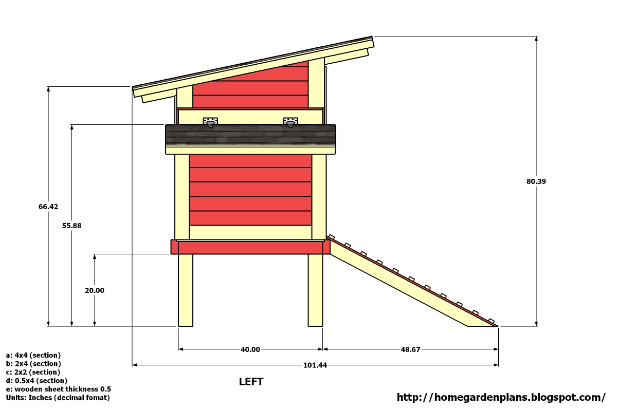 ... 73"x103"x80") - Small Chicken Coop Plans - How To Build A Chicken Coop
