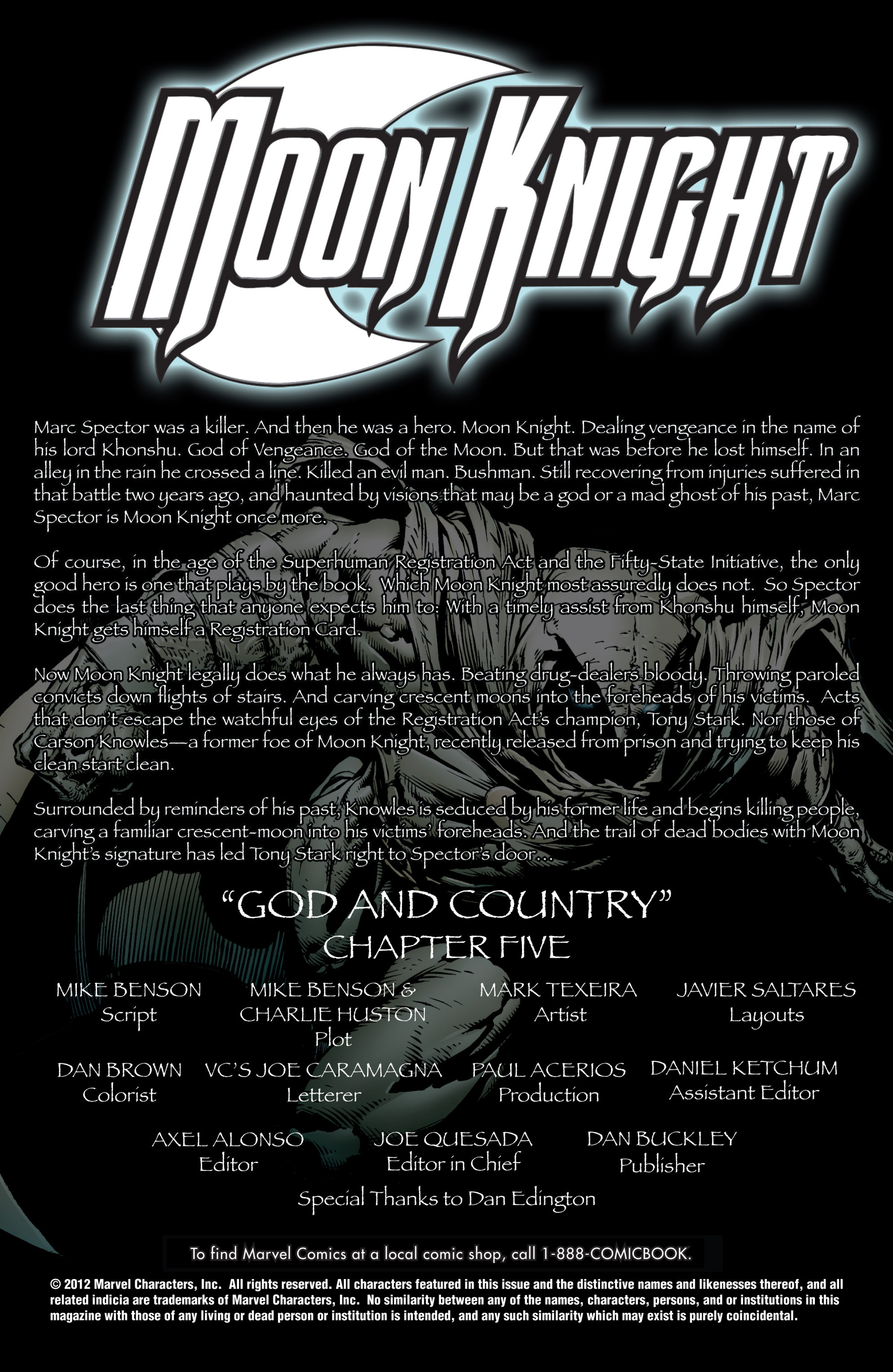 Read online Moon Knight (2006) comic -  Issue #18 - 2