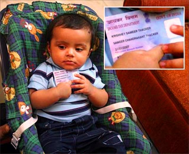 5 Days Old "Aashi" The Youngest To Owe PAN Card Guinness Book of