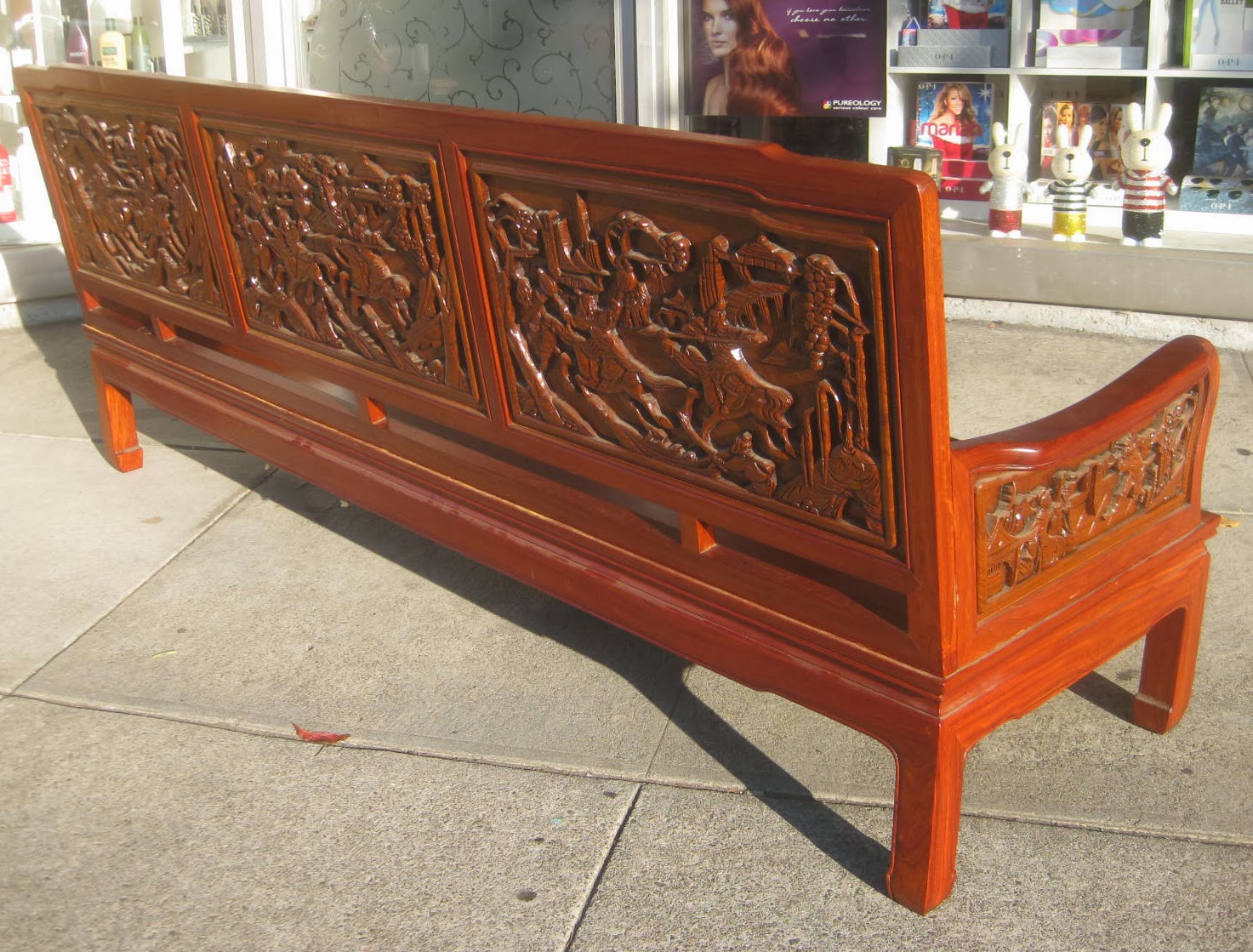 UHURU FURNITURE & COLLECTIBLES SOLD Chinese Rosewood Sofa 350