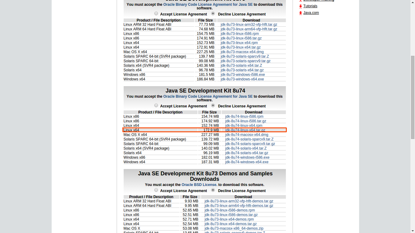 java se development kit 8u74 java se development kit 8u74