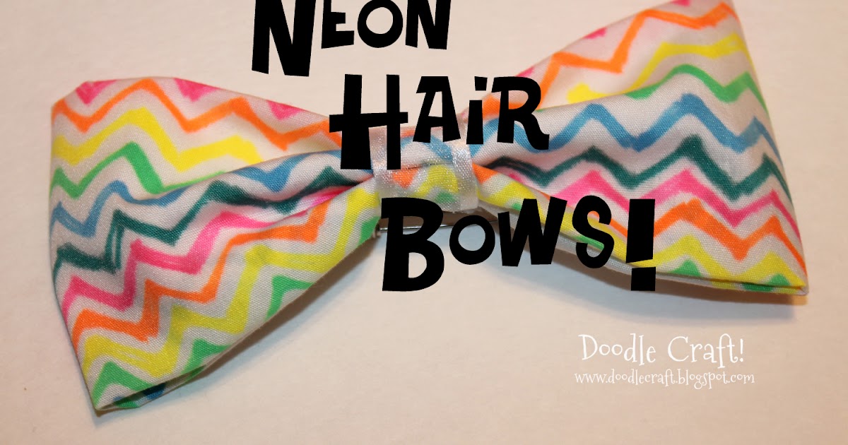 Neon Sharpie Hair Bows Hot Glue Gun Week