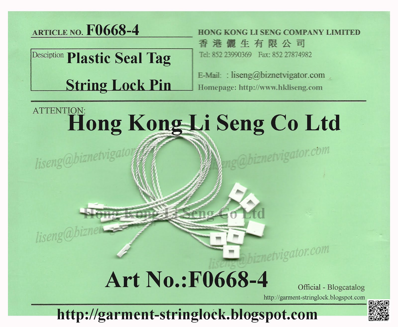 Plastic Hang Tag String Lock Pin Factory Wholesaler and Supplier