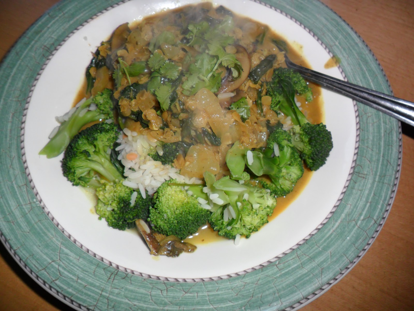 The Fattest Vegan Ever Creamy mushroom and spinach dal curry... and