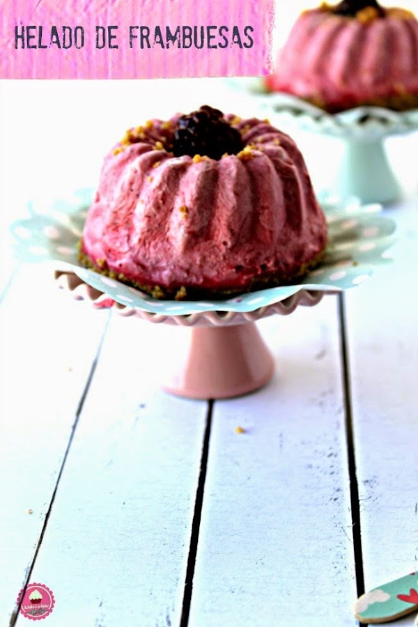 helado de frambuesas y mascarpone sin heladera