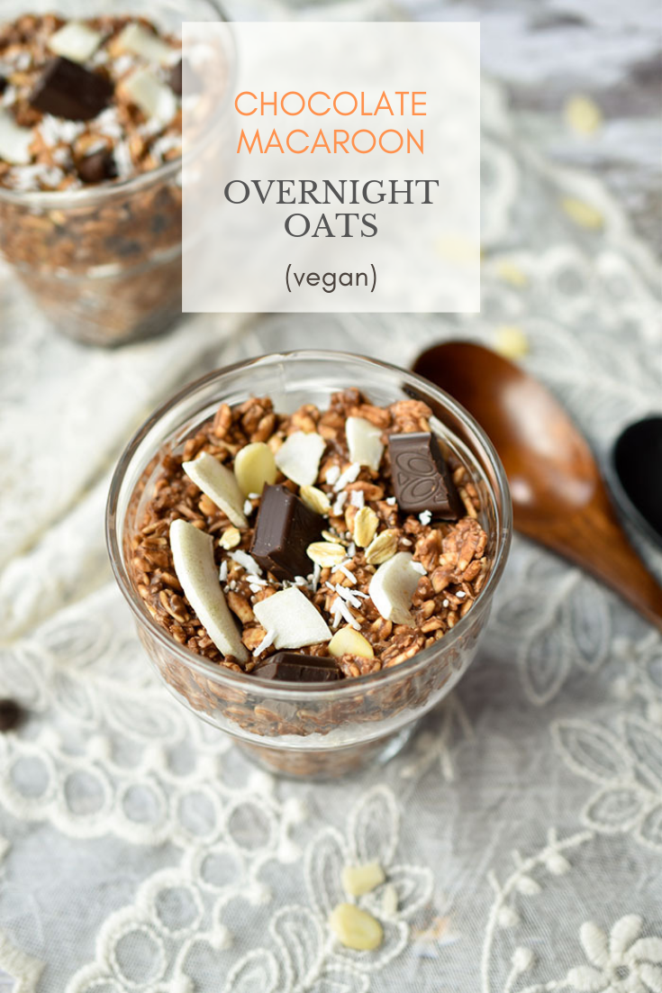 Chocolate Macaroon Overnight Oats Recipe (Vegan)