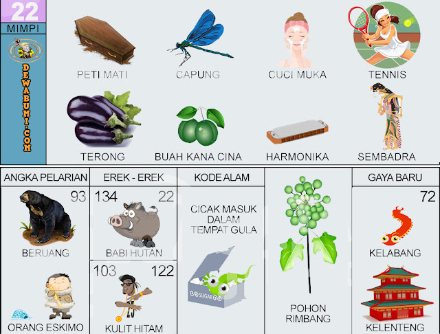  PETI MATI , CAPUNG , CUCI MUKA , TENNIS , TERONG , BUAH KANA CINA , HARMONIKA , SEMBADRA