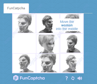 Fun captcha - Woman face moved