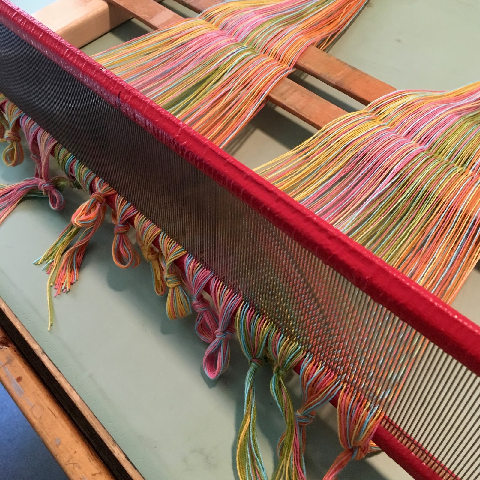 ellyn's place weaving on a floor loom