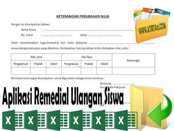 Contoh Format Aplikasi Remedial Ulangan Siswa Terbaru Semua Jenjang