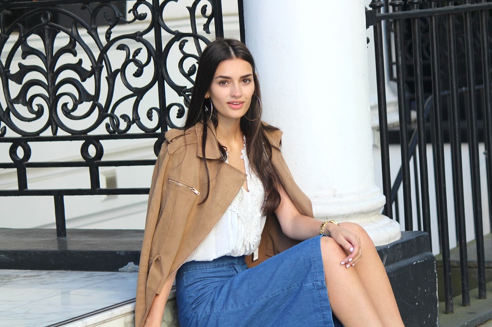 peexo fashion blogger wearing denim culottes and suede