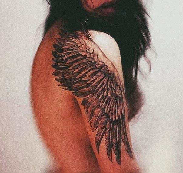 Full Feather Tattoo of Eagle Bird, Sleeve Tattooed with Eagle Birds, Women Bird Eagle Design Tattoo, Women, Birds,