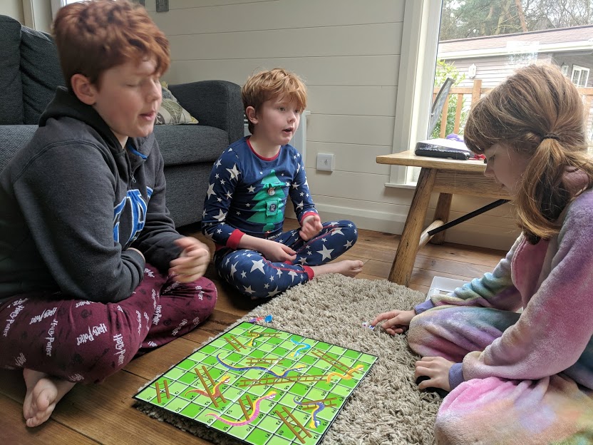 A Review of Darwin Forest & The Peak District with Tweens  - skyline view lodge in the meadows - board games 