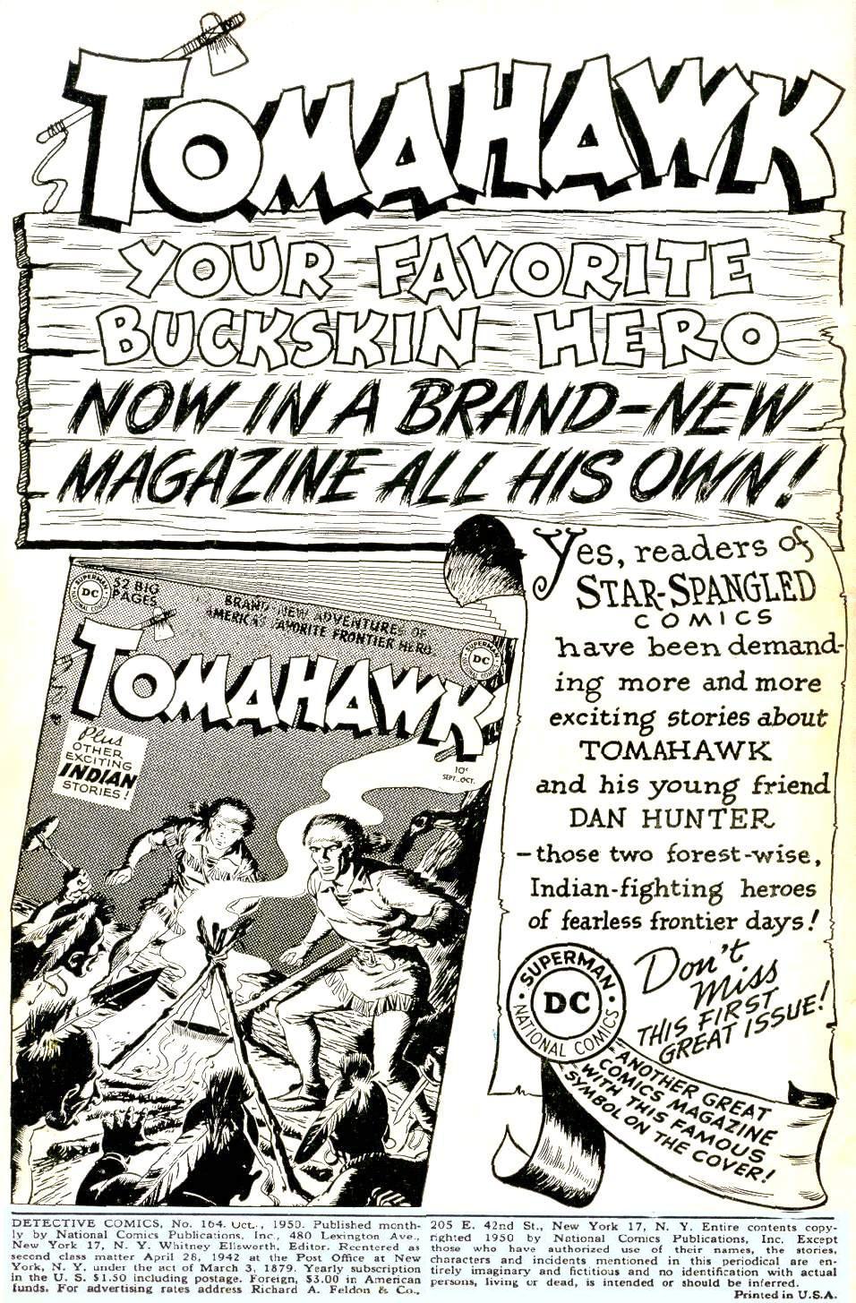 Read online Detective Comics (1937) comic -  Issue #164 - 2